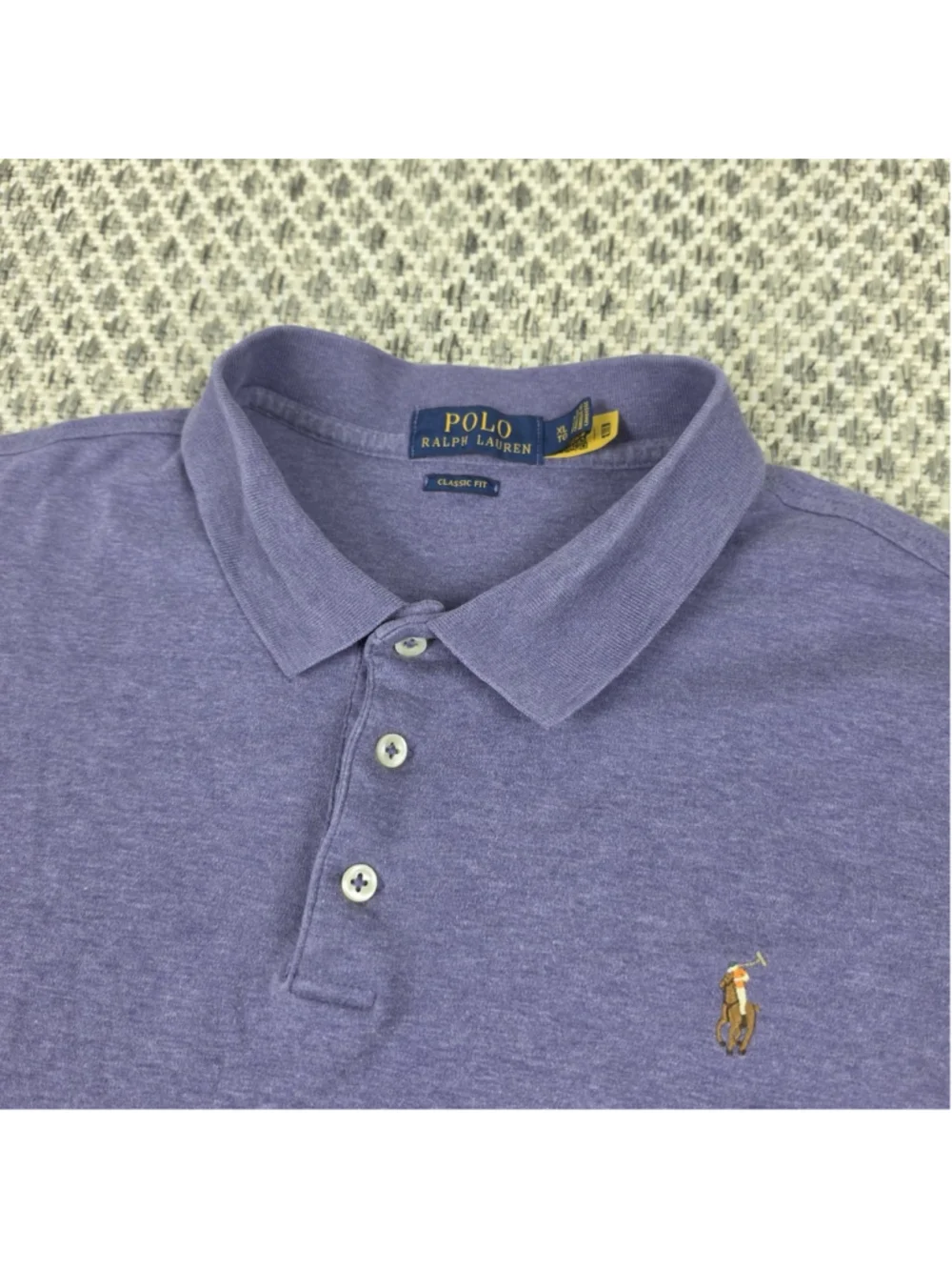 Polo Ralph Lauren Classic Fit Polo Shirt Mens XL Purple Pony Golf